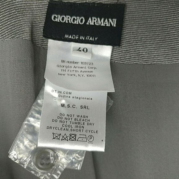 GIORGIO ARMANI WOOL Blend Bow A-Line Career Skirt - Picture 8 of 8